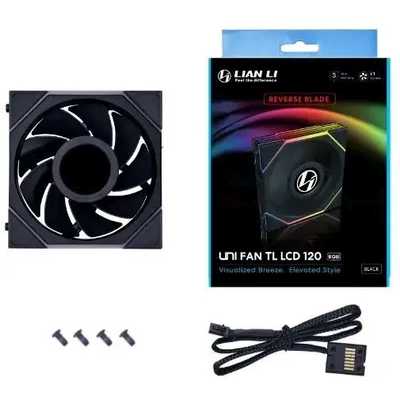 кулер Lian Li Uni Fan TL 120 LCD Reverse ARGB Black 1 Pack
