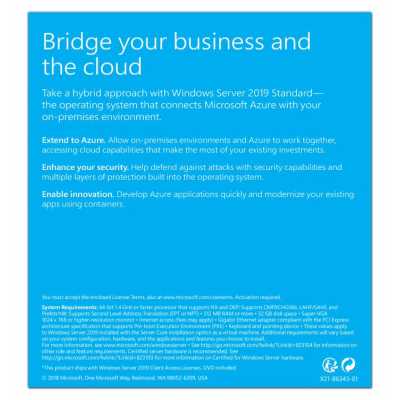 Microsoft Windows Server Standard 2019 P73-07678 купить в KNS ...