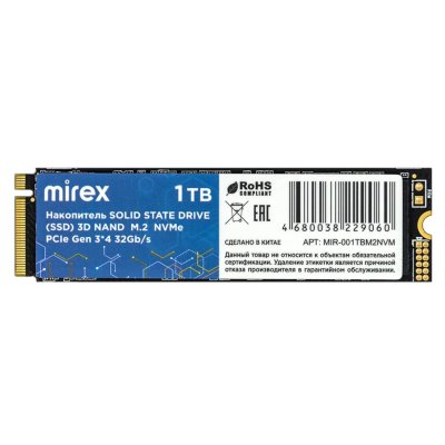 SSD диск Mirex 1Tb MIR-001TBM2NVM