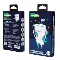 сетевое зарядное устройство More choice NC40m White-Blue