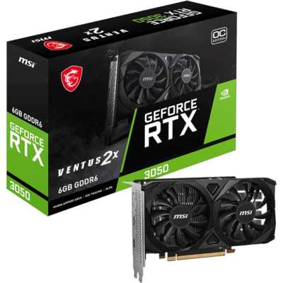 видеокарта MSI nVidia GeForce RTX 3050 Ventus 2X E 6G OC