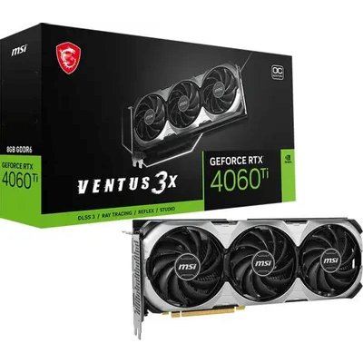 видеокарта MSI nVidia GeForce RTX 4060 Ti Ventus 3X E 8G OC