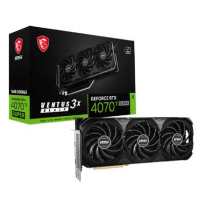 видеокарта MSI nVidia GeForce RTX 4070 Ti Super 16G Ventus 3X Black