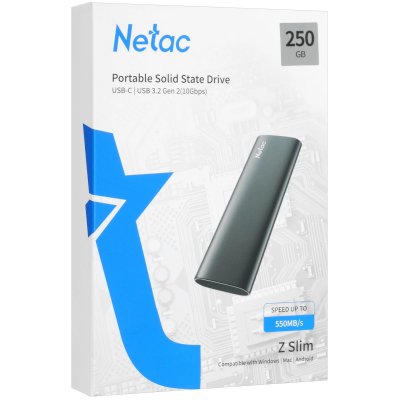 SSD диск Netac Z Slim 250Gb NT01ZSLIM-250G-32BK