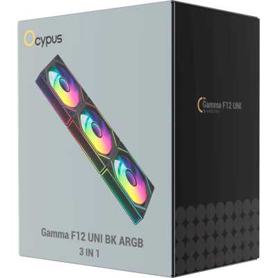 Ocypus Gamma F12 UNI Black ARGB 3 in 1