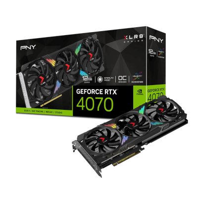PNY nVidia GeForce RTX 4070 Gaming Vetro EPIC-X RGB Overclocked 3FAN DLS 12Gb VCG407012TFXXPB1-O