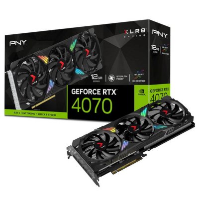 PNY nVidia GeForce RTX 4070 Gaming Vetro EPIC-X RGB Triple Fan DLSS 3 12Gb VCG407012TFXXPB1