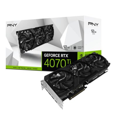 PNY nVidia GeForce RTX 4070 Ti Vetro 3FAN 12Gb VCG4070T12TFXPB1