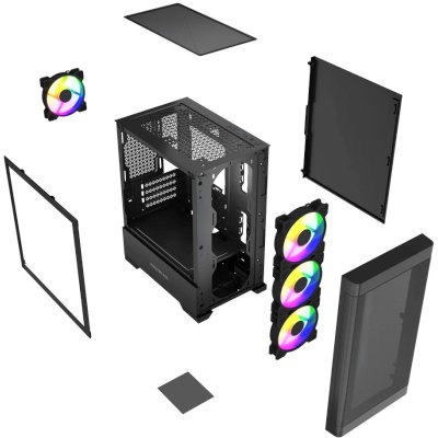 корпус PowerCase Mistral Micro A13B Black