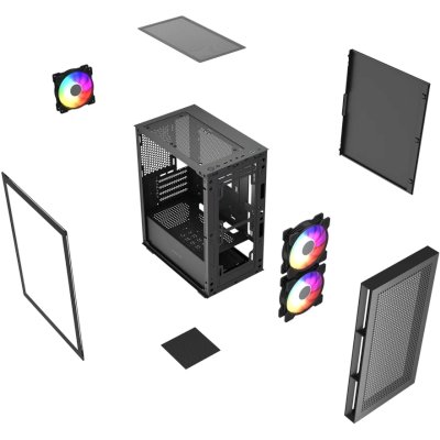 PowerCase Mistral SM05 ARGB Black