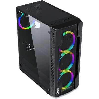 PowerCase Mistral X4 Mesh LED Black