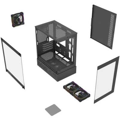 PowerCase Vision Micro M1 ARGB Black