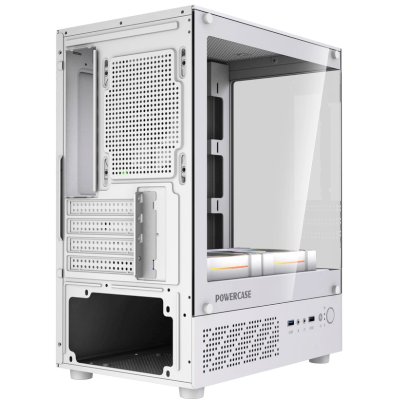 корпус PowerCase Vision Micro M1 ARGB White