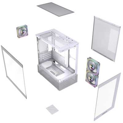 PowerCase Vision Micro M2 ARGB White