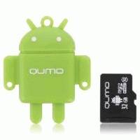 карта памяти Qumo 32GB Class 10 QM32GCR-MSD10-FD-GRN