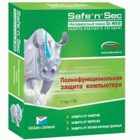 антивирус Safe'n'Sec 2009+ный сканер Dr.Web Срок лицензии 1 год на 1 ПК 22-16-10-SAFENSEC-SL