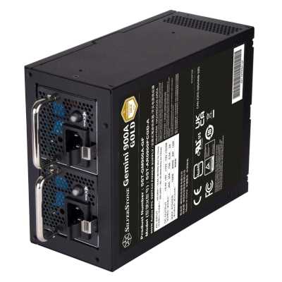 Блок питания SilverStone 900W Gemini 900A, 900Вт, 80+ Gold, 40мм, модульный, черный, вид 2