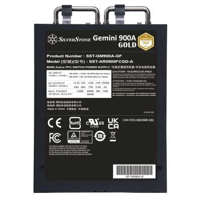Блок питания SilverStone 900W Gemini 900A, 900Вт, 80+ Gold, 40мм, модульный, черный, вид 7