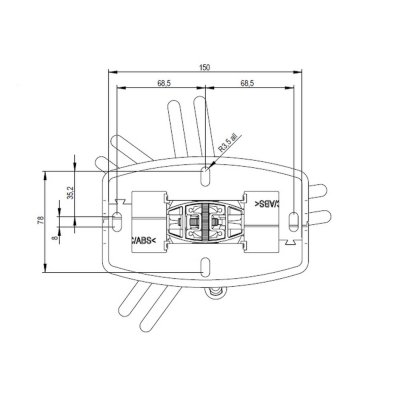 SMS Projector CL V500-750 A/S incl Unislide silver