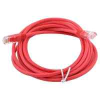 Telecom cat 5e, UTP, 5m красный