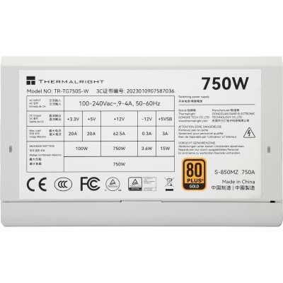 блок питания Thermalright 750W TR-TG750S-W
