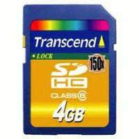 карта памяти Transcend 4GB Class 6 TS4GSDHC150
