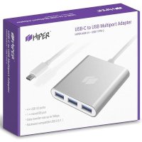 разветвитель USB type-C HIPER C4