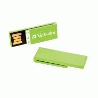 флешка Verbatim 4GB CLIP-IT Green