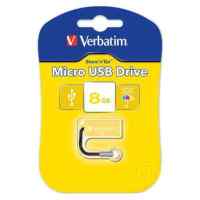 флешка Verbatim 8GB 047422-58 micro drive sunkissed yellow