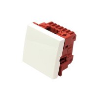 выключатель одноклавишный Lanmaster LAN-EC45x45-S11-WH