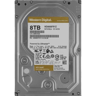 жесткий диск WD Gold 8Tb WD8005FRYZ