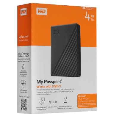 жесткий диск WD My Passport 4Tb WDBRMD0040BGY-WESN